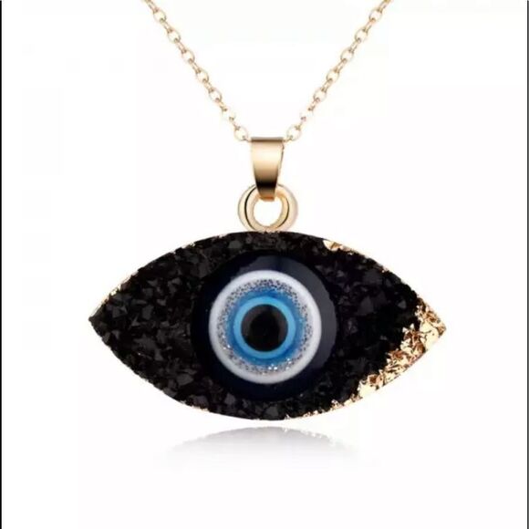 NEW Gold Plated Chain with Turkish Evil Eye Pendant 🧿 - Picture 1 of 8